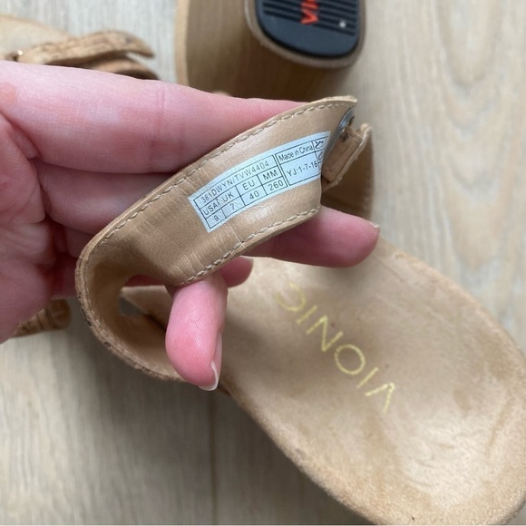 Vionic Orthotic Triple Strap Slide Wedges - Dwyn - Picture 5 of 6